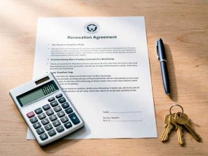Подписание официального договора на ремонт квартиры с гарантией